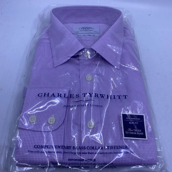 Charles Tyrwhitt Other - Charles Tyrwhitt Woodchester Lilac Twill Puppytooth NI SF